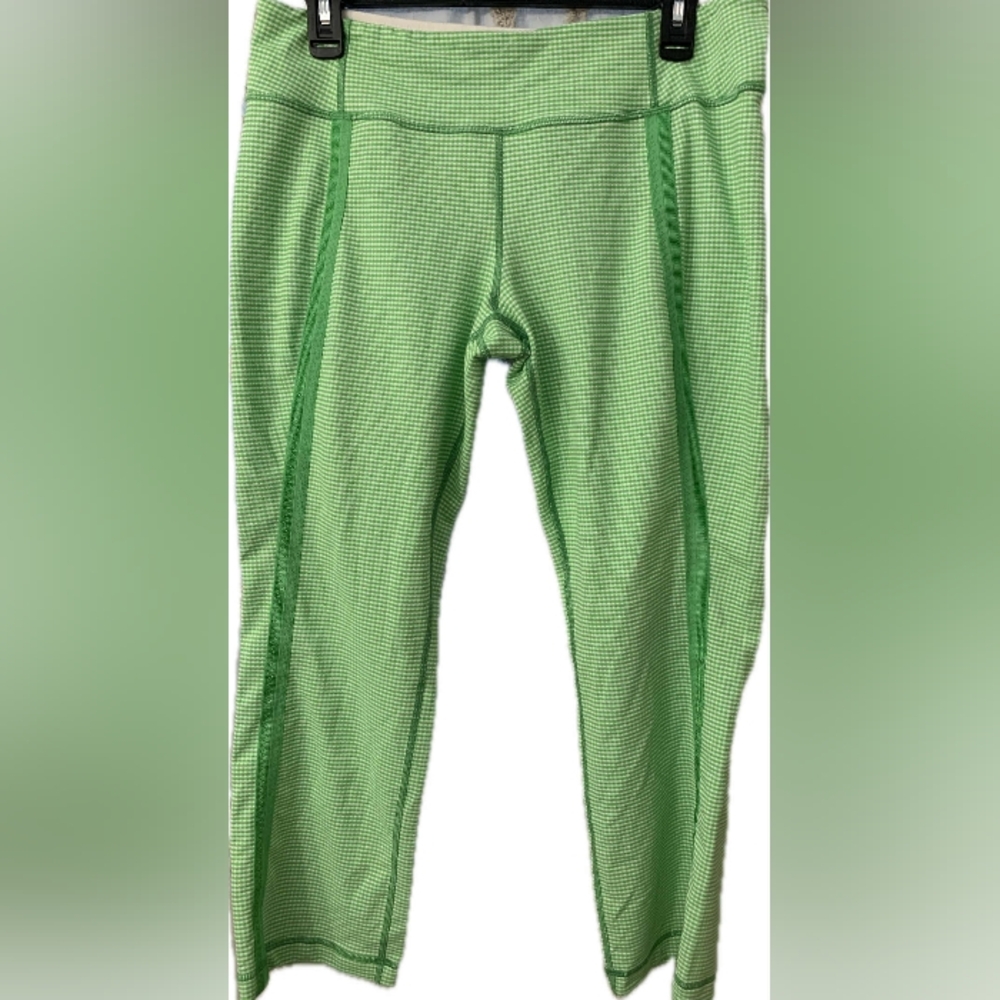 Lululemon Athletica Green And White Leggings Size 12